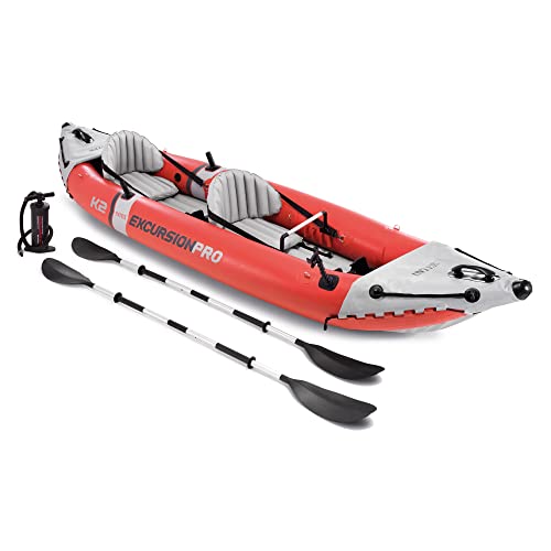 Intex 68309EP Excursion Pro K2 Inflatable Kayak Set: Includes Deluxe 86in Kayak Paddles and High-Output Pump – SuperTough ...