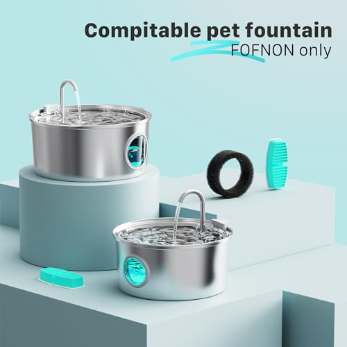 FOFNON Cat Fountain Replacement Filters: 24 Pet Fountain Filter for FOFNON Cat Water Fountains - 6 Months Set of Pet Fount...