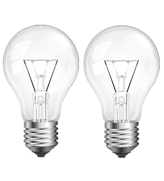 75 Watt Incandescent Light Bulbs, A19 75 WATT Incandescent Bulb Shatter Resistant Rough Service Light Bulb 75 WATTS A19 Shape (2PACK)