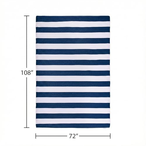 FH Home Outdoor Rug - Waterproof, Fade Resistant, Reversible - Premium Recycled Plastic - Striped - Large Patio, Deck, Sun...