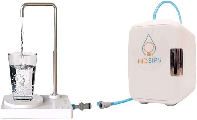 Desktop Water Dispenser with 4L Mini Fridge | Bedside or Desktop Water Cooler with Dishwasher-Safe Reservoir | Filtered or...