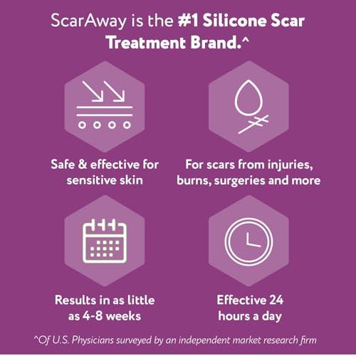 ScarAway Complete Scar Treatment Kit, Clinically Supported Treatment (Pack of 2) Tan Medical-Grade Silicone Scar Sheets (...