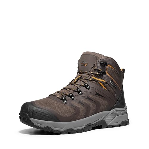 NORTIV 8 Men's Waterproof PRO Hiking Boots Outdoor Lightweight Non-Slip Arch Support Trekking Camping Ankle Boots Armadill...