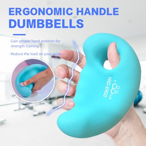 HXD-ERGO Ergonomic Dumbbells Weights Set-Hand Weights for Women at Home, Ear Dumbbells Weights for Pilates, Yoga, Jogging,...