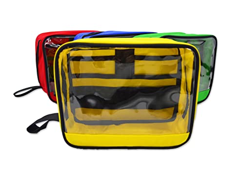 Lightning X Products Premium Color Coded Organizer First Aid Kit Accessory Pouches - Extra Large - Zippered Bag With Trans...