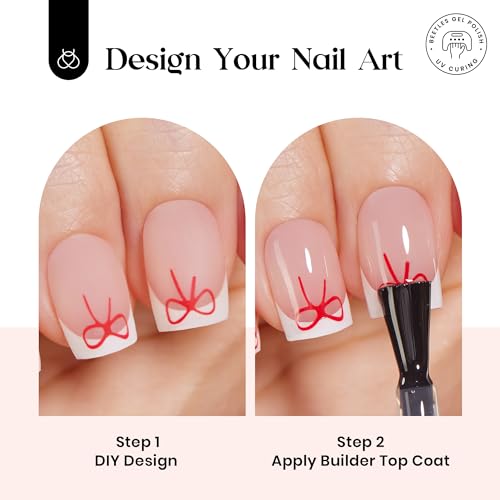 Beetles X Press Plus On Nails Kit-Short Square French Tip Press On Nails Kit with 150Pcs Pink French Nail Tips Nail Glue &...