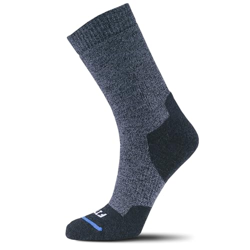 FITS Original Full Cushion Crew Socks, Merino Wool Hiking Socks for Rocky Trails, Camping and Travel Shoes