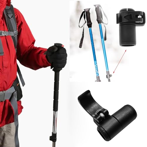 SquEqu 2 Pack Hiking Pole External Lock Parts Trekking Poles Replacement Quick Release External Flip Locks for Outdoor Cli...