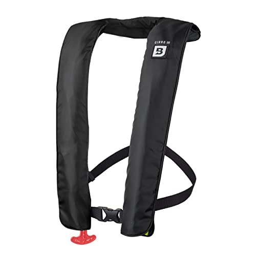 BLUESTORM Cirro 26 Automatic/Manual Inflatable Life Jacket PFD for Adults (Apex Black) | US Coast Guard (USCG) Approved Se...