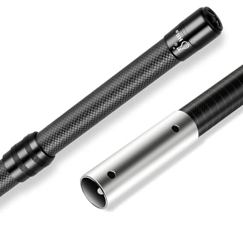 Hliay Pool Pole Carbon Fiber, Premium12FT Pool Pole Telescopic 3.7 to 12 FT, Adjustable 4 Piece Extendable Pool Cleaning P...