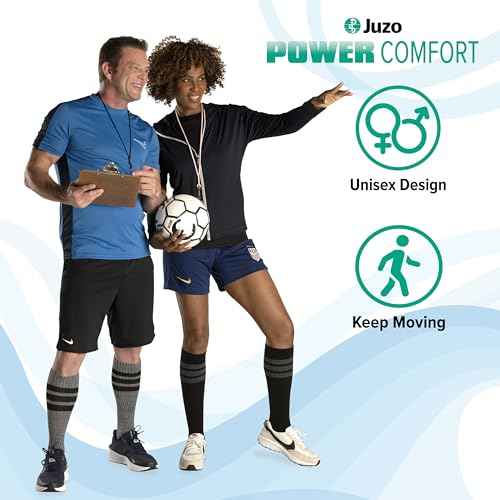 Juzo 20-30 mmHg Power Comfort Knee High Closed Toe Compression Sock Tall