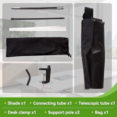 Adjustable Cubicle Shade and Desk Canopy, Essential Cubicle Cover & Light Shield for Partitions to Block Overhead Light an...