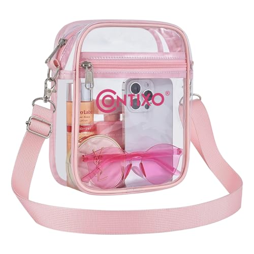 Contixo Clear Bag for Stadium Events - PVC Crossbody Bag, Clear Purse Messenger Bag for Kids, Concerts Sports Events Festi...