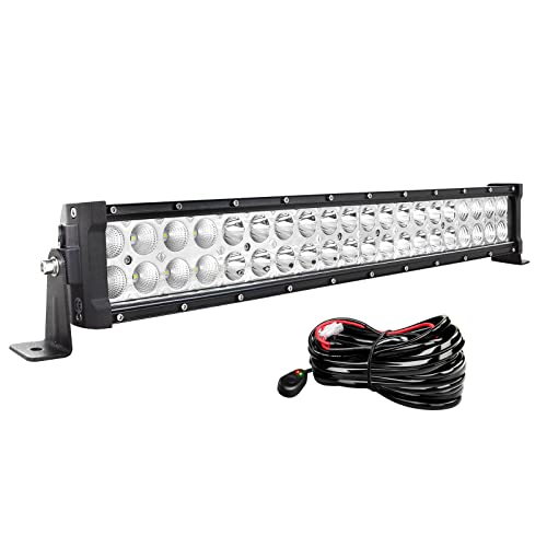 Willpower 22 in 24 inch 120W Spot Flood Combo LED Work Light Bar with Wiring Harness Kit for Truck Car ATV SUV 4X4 Jeep Tr...