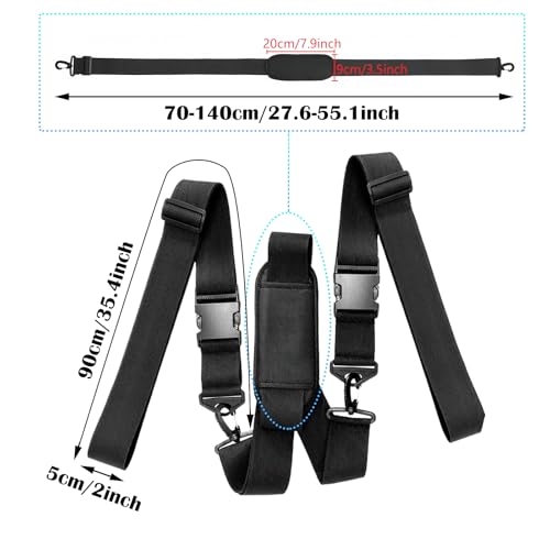 Surfboard Shoulder Strap, Adjustable Paddle Board Carry Strap with Padded Shoulder, Heavy-Duty Hands-Free Carrying Strap f...