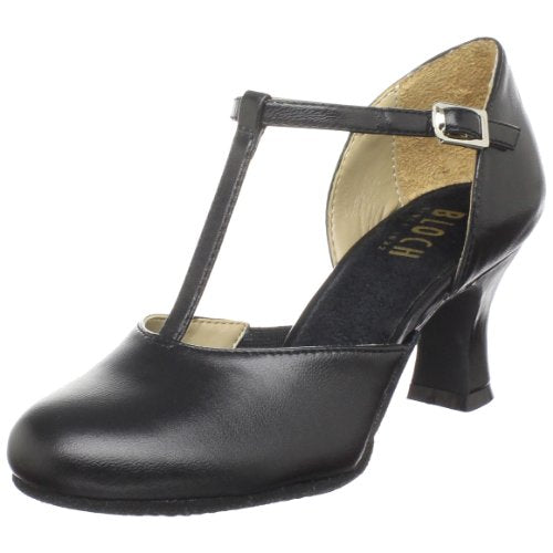 Bloch Women's Splitflex T-Strap Character Shoe, Versatile Shoe, Cushioned Insole, Suede Forefoot Outsole, Short Shank with an Elastic Panel, Comfortable, High Durability, Superior Fit
