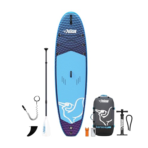 Pelican Boracay Premium Inflatable Stand Up Paddle Board - 3 Pieces SUP Paddle - Accessories, Leash, Hand Pump & Carry Bag...