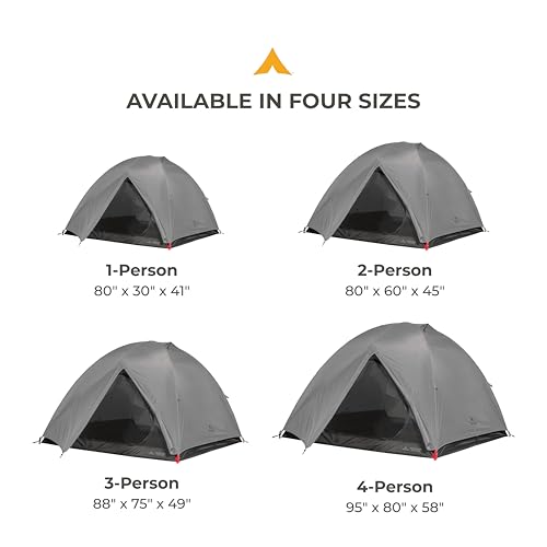Teton Sports Mountain Ultra Tents, 1-4 Person Backpacking Tent, Lightweight, Perfect for Camping, Hiking and Backpacking –...