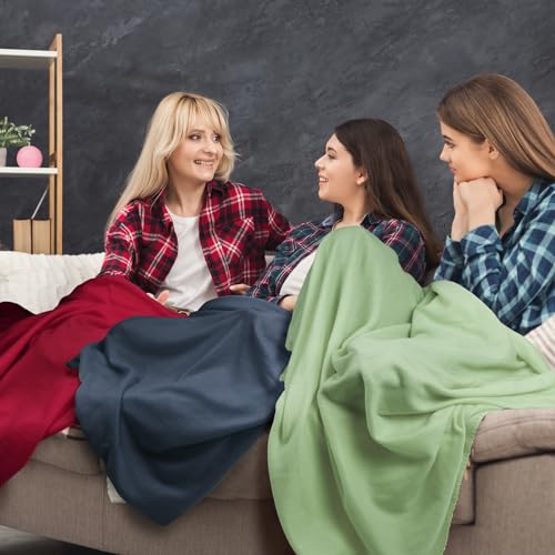 24 Packs Fleece Throw Blanket Soft Warm Lightweight Fleece Blanket Cozy Throw Bulk for Bed Couch Sofa Home Office Wedding ...