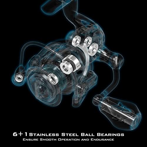 KastKing Zephyr Spinning Reel,Size 500 Fishing Reel & KastKing Crixus Fishing Rods, Spinning Rod 6ft 6in-Medium - Fast-2pcs