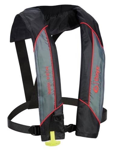 Onyx M-24 Manual Inflatable Unisex Life Jacket, U.S. Coast Guard Approved, Lightweight, Low Profile