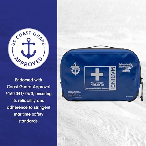Adventure Medical Kits Marine Series Medical Kit - 450 - Boat First Aid Kit For 6 People 6 Hours From Care - Includes Emer...