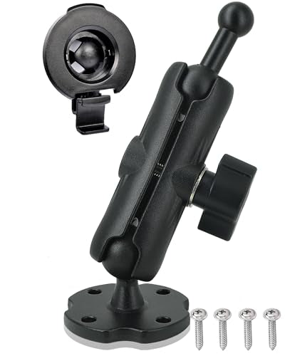 VAUBORTTI Aluminum GPS Mount with [17mm to 25mm Dual Ball Adapter], Fits Garmin GPS & Phone Holder, Replacement for Suctio...