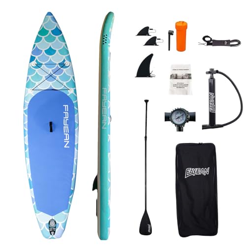 Inflatable Paddle Board,Extra Wide 10.6'/11' Stand Up Paddle Board with Sup Accessories,400lbs Capacity for Family with Sa...