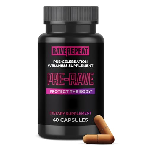 Pre-Rave Supplement - 5-HTP Free Rave Vitamins with CoQ10, Magnesium, Green Tea - Festival Essentials for Energy, Wellness...
