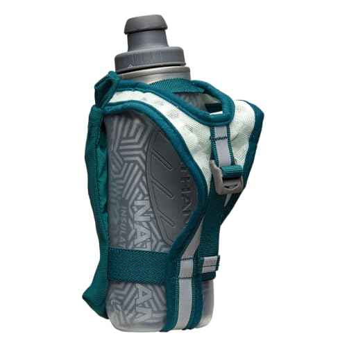 Nathan - SpeedDraw 2 12oz Ins. Flask Deep Teal/Reflective Silver OSFA
