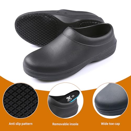 Keroius Unisex Non Slip Food Service Shoes, Waterproof Oil Resistant Kitchen Work Clogs, Comfortable Nursing Nurse Shoes, ...