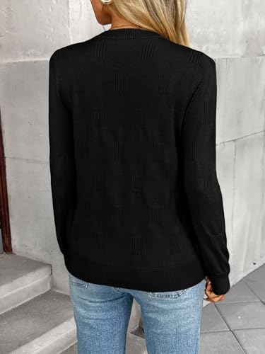 LILLUSORY Womens Sweaters Fall Fashion 2026 Lightweight Long Sleeve Knit Pullover Casual Trendy Tops Winter Clothes