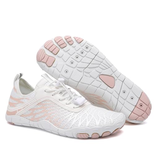 SIOSNETA Hike Barefoot Shoes for Women Men, Breathable Non-Slip Athletic Footwear, Wide Toe Water Shoes for Hiking, Non-Sl...