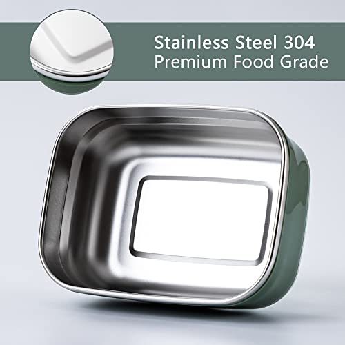 Lille Home Leak Proof Steel Food Containers - Snack Stainless Steel Containers - Ideal for Educational Settings & Daycare...