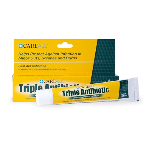 CareAll Triple Antibiotic Ointment 1.0 oz, First Aid Ointment for Minor Scrapes, Cuts, and Burns to Help Guard Against Inf...