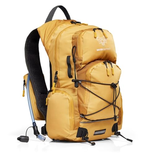 Water Buffalo Hydration Backpack - Sherpa 22L Hiking Backpack with Water Bladder - Water Backpack for Hiking with Waterpro...