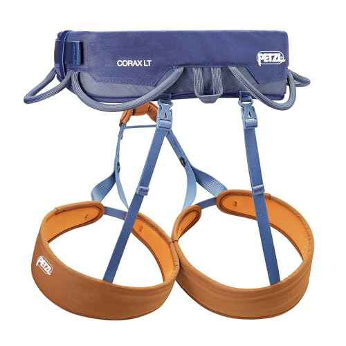 PETZL, Harness Corax Lt Indigo Blue Xl, Comfortable harness for gym and outdoor climbing