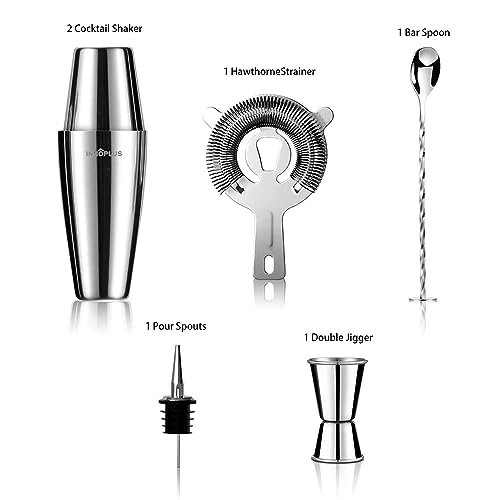 Cocktail Shaker, 27OZ Martini Shaker, Drink Shaker, Cocktail Shaker Set 6 Pcs,Boston Shaker, Bar Set, Cocktail Strainer, B...