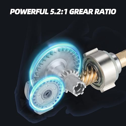 RUNCL Spinning Reel – Billings 5.2:1 Gear Ratio, Max Drag 22.05 LB, Lightweight, Interchangeable Left/Right Hand, Ideal fo...