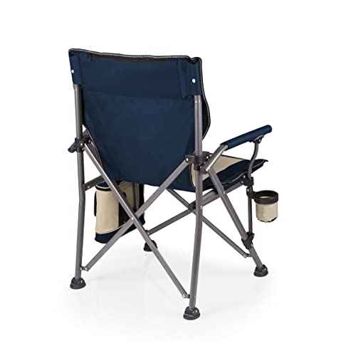 PICNIC TIME Outlander XL Camping Chair with Cooler, Heavy Duty Beach Chair, Outdoor Chair, 400 lb weight capacity, (Blue)