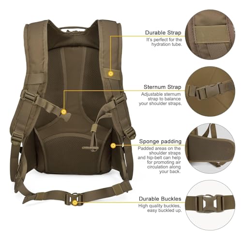 Mardingtop Tactical Molle Backpack for Men & Tactical Utility Pouch