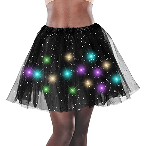 LED Tutu Skirt - Sparkly Layered Tulle Tutus for Women's Party Costume