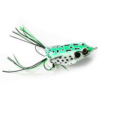 LENPABY 5pcs Frog Lure Ray Frog Topwater Fishing Crankbait Lures/Artificial Soft Bait 5.5CM 8G Soft Tube Bait,Especially f...
