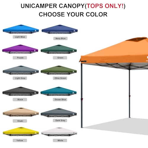 10x10 Pop Up Canopy Replacement Top Cover with Air Vent for Straight Leg Canopy Tent, Waterproof for Outdoor Garden Patio ...