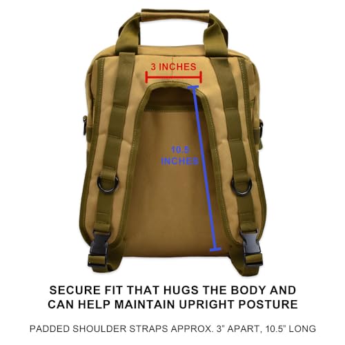 TORCH MOLLE Urban Commuter Backpack Laptop Bag Rucksack for Hiking Cycling Crossfit Light Rucking EDC Gear V2 (Desert)