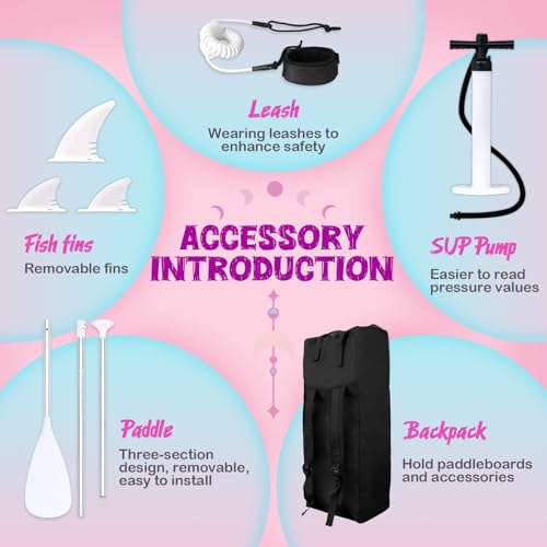 Tuxedo Sailor 10'6"×33"×6" Inflatable Stand Up Paddle Board with Premium SUP Accessories,Paddle Boards for Adults & Youth ...