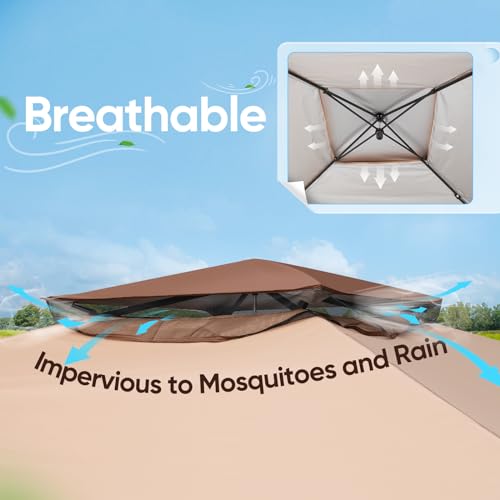 Quictent 13'x13' Pop up Gazebo Canopy Tent, One Person Set up Portable Instant Folding Shelter, Outdoor Canopy Tent with E...