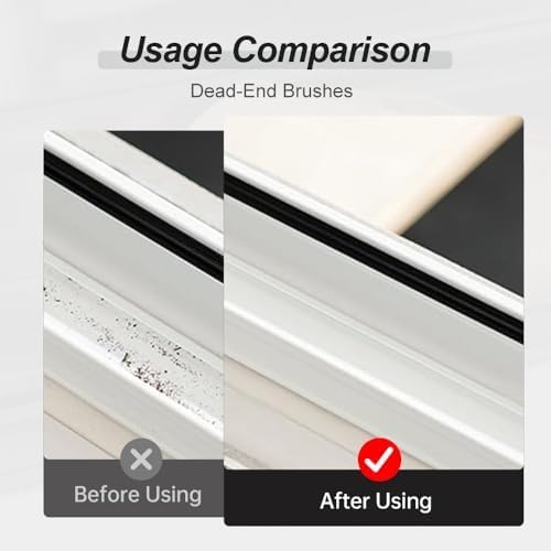 2 in 1 Groove Cleaning Brush Window Track Cleaning Tools, 2025 New Hard Bristle Crevice Cleaning Brush with Hidden Scraperfor Sliding Door Track, Window Sill, Shutter Door(Grey,3pcs)