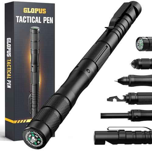 Stocking Stuffers for Men Adults, 9 in 1 Tactical Pen, Mens Christmas Gifts for Men Dad Him Husband Boyfriend, White Eleph...