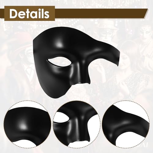 OIDEA Masquerade Mask for Men: Phantom Of The Opera Mask Plastic Costume Party Prom Ball Mardi Gras Venetian Half Face Mask